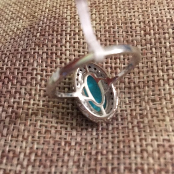 Kingman Turquoise Spinel Sterling Silver Ring - Picture 3 of 5